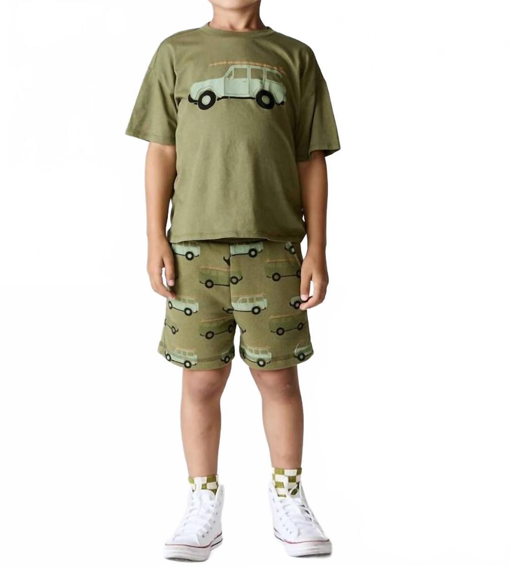 NEW CHASER kid's beach day shorts in broccolini